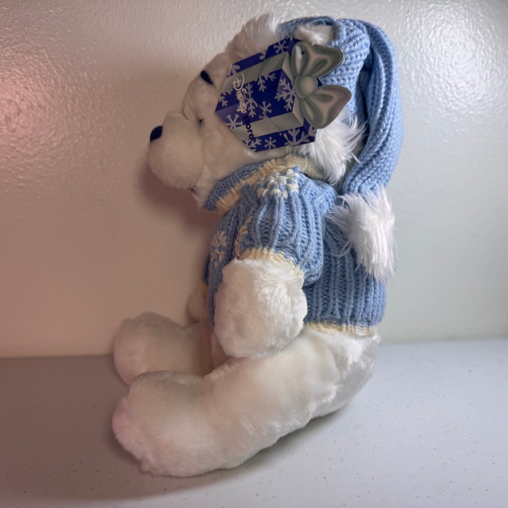 Vintage 2003 Disney Winnie the Pooh White Polar Bear 12" Snowflake Sweater NWT - Picture 6 of 13